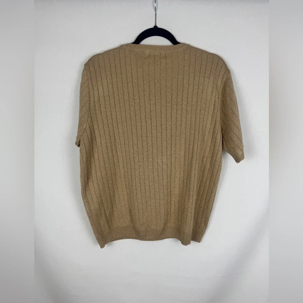 Women’s Tan/Gold Accents Alfred Dunner Top